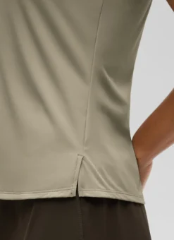 Hip Length Slim Fit Sleeveless Polo