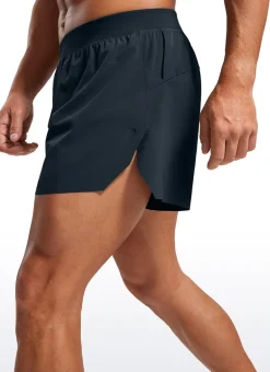 2 in 1 Side Split Dolphin Shorts 4'' with Pockets