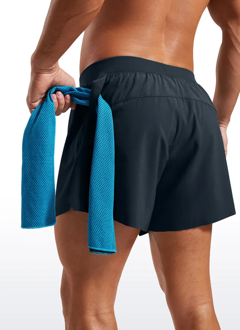 2 in 1 Side Split Dolphin Shorts 4'' with Pockets