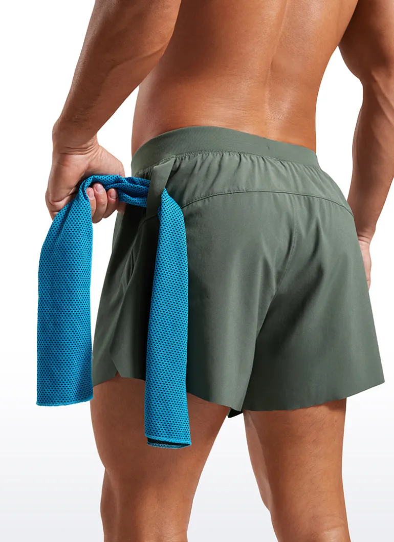 2 in 1 Side Split Dolphin Shorts 4'' with Pockets