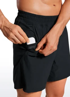 Lightweight Athletic Pocketed Shorts 7''- Linerless