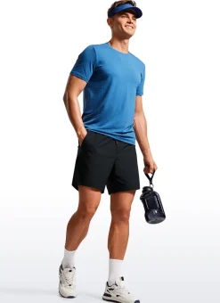 Lightweight Athletic Pocketed Shorts 7''- Linerless