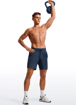 Lightweight Athletic Pocketed Shorts 7''- Linerless