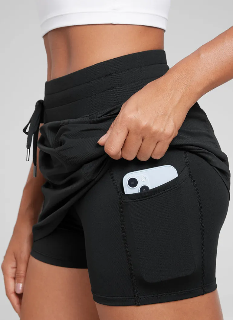 Lightweight High Rise Skirts Drawstring Skirt
