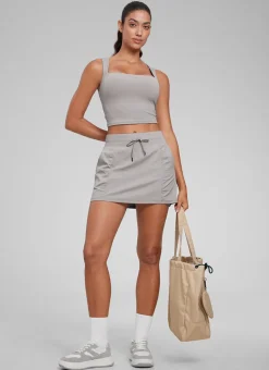 Lightweight High Rise Skirts Drawstring Skirt