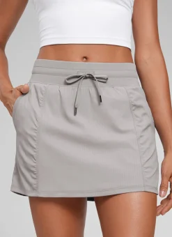 Lightweight High Rise Skirts Drawstring Skirt