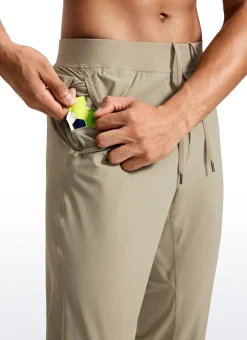 Lightweight Quick Dry Slim-Fit Joggers 31"-Zipper Pockets