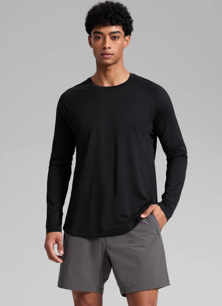 Lightweight Rounded Scallop Bottom Long Sleeves