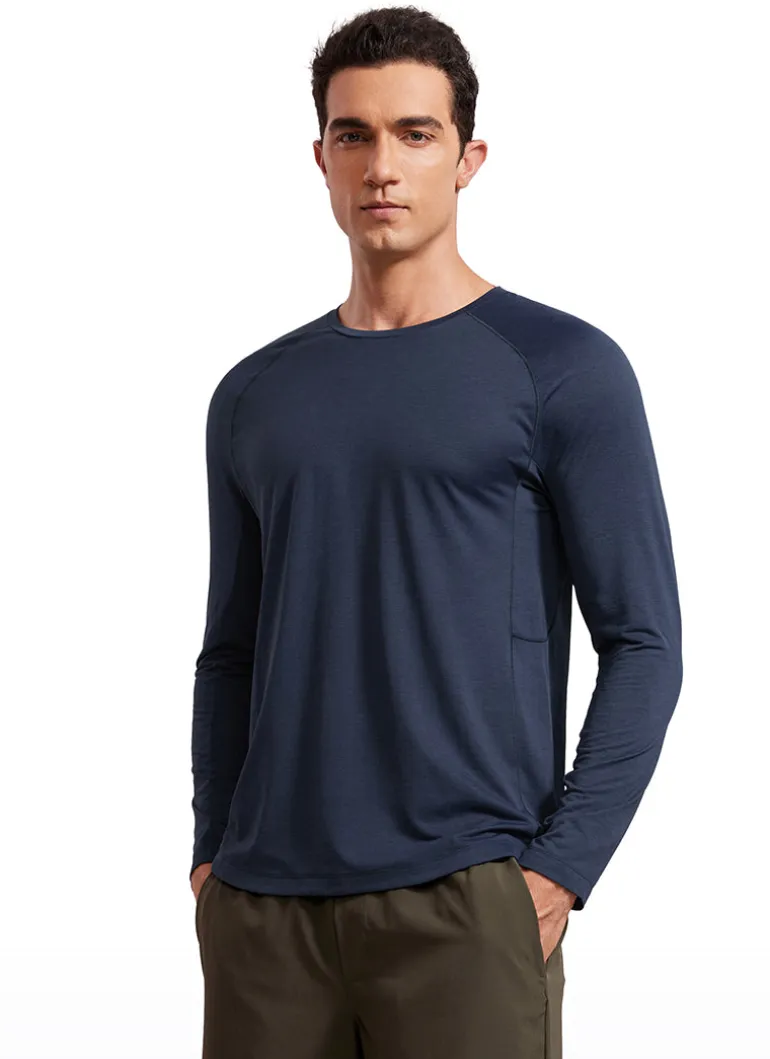Lightweight Rounded Scallop Bottom Long Sleeves