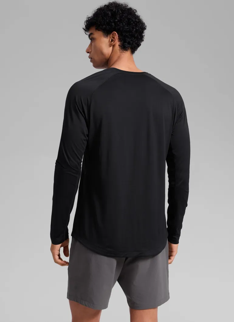 Lightweight Rounded Scallop Bottom Long Sleeves