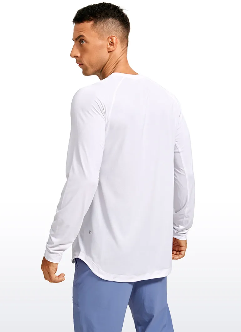 Lightweight Rounded Scallop Bottom Long Sleeves