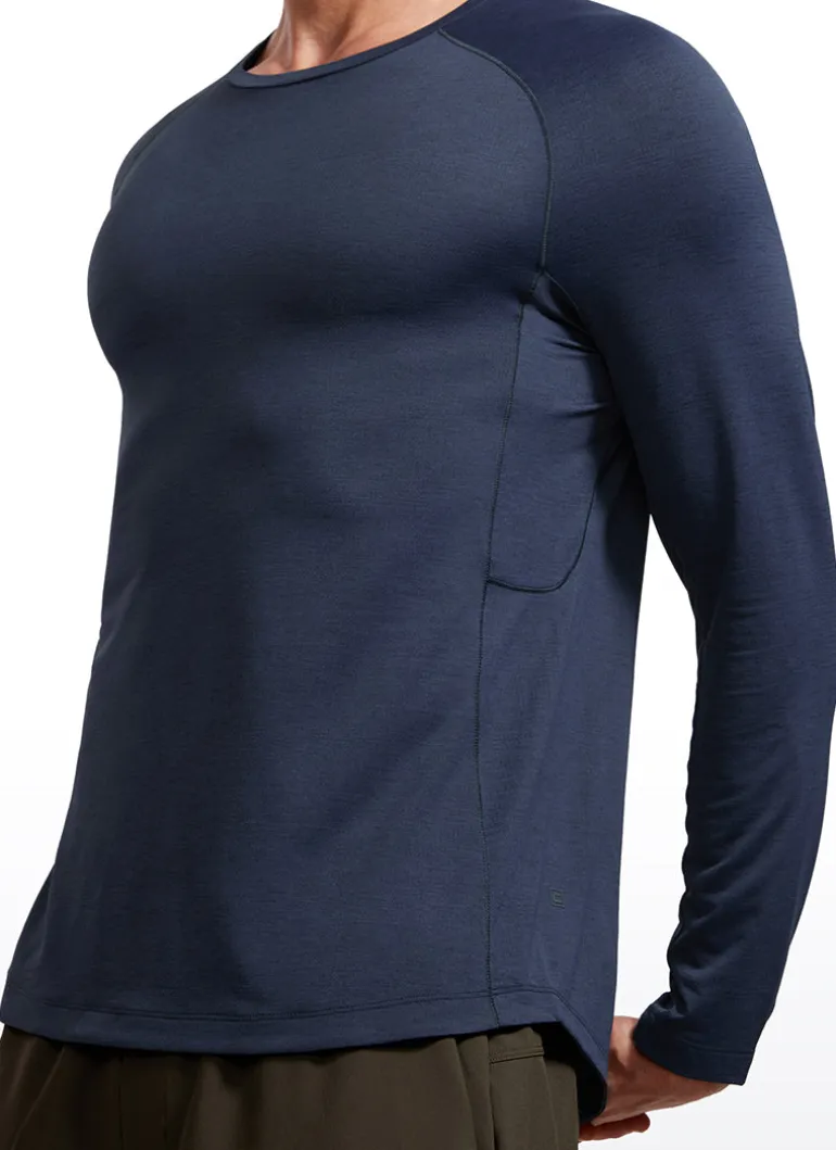 Lightweight Rounded Scallop Bottom Long Sleeves