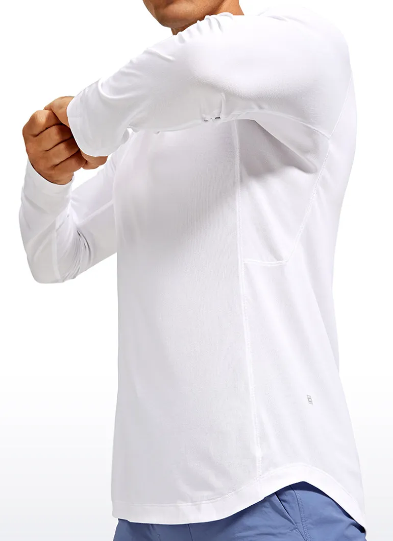 Lightweight Rounded Scallop Bottom Long Sleeves