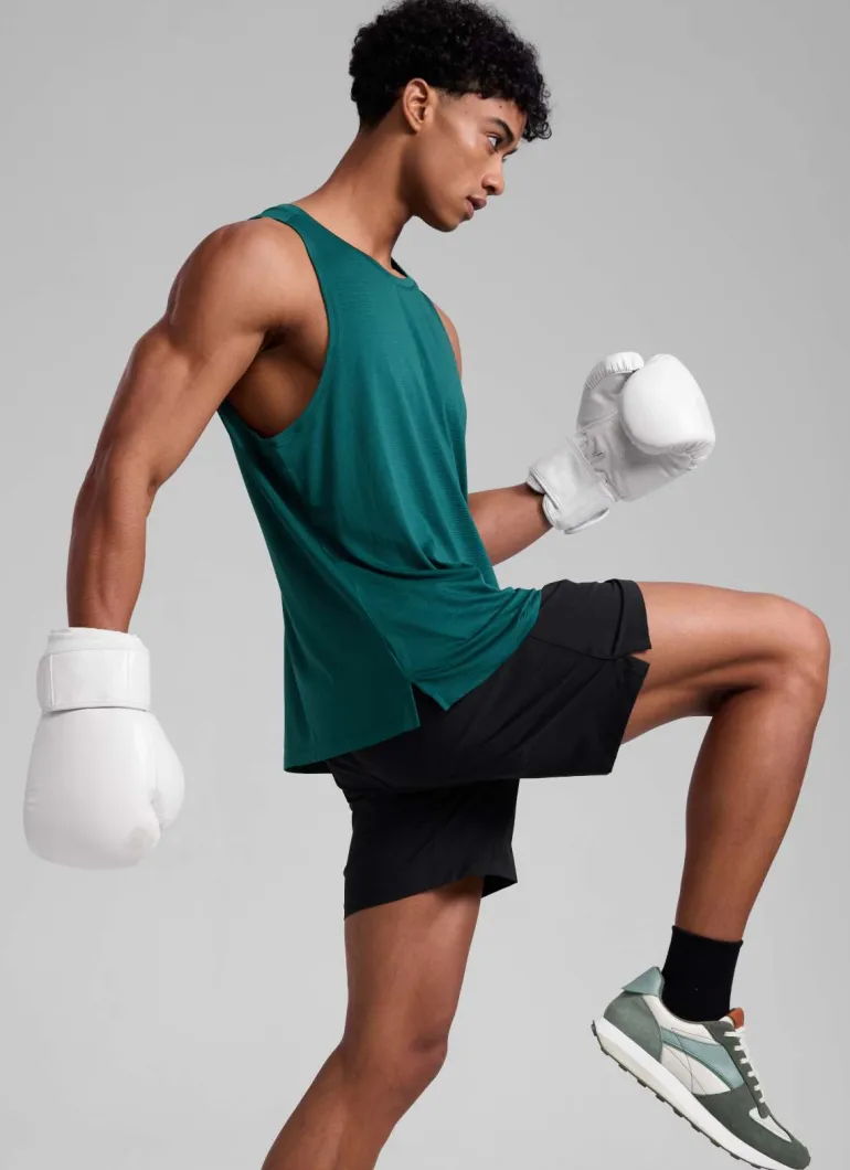 Lightweight Side Slits Narrow Shoulder Tank