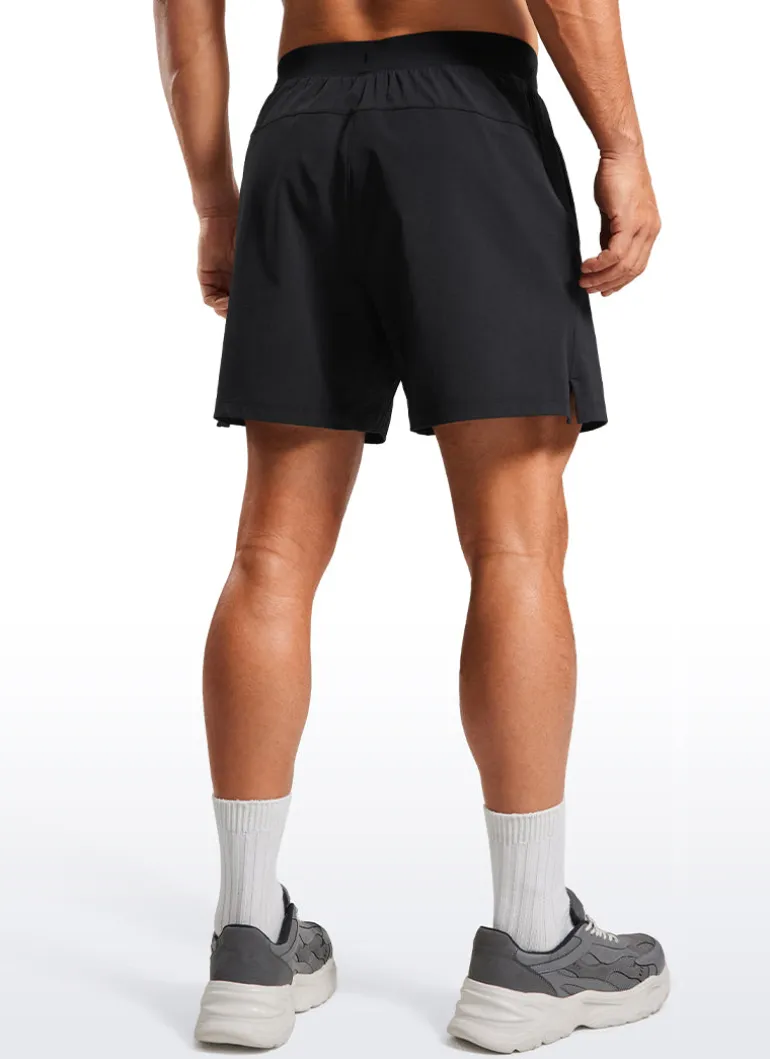 Lightweight Stretchy Athletic Workout Shorts with Zipper Pocket 5''