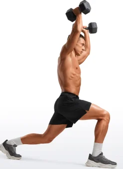 Lightweight Stretchy Athletic Workout Shorts with Zipper Pocket 5''
