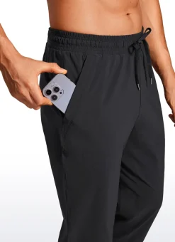 Lightweight Water Resistant Athletic Joggers with Zip Pockets 31"