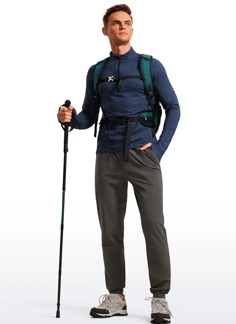 Lightweight Water Resistant Athletic Joggers with Zip Pockets 31"