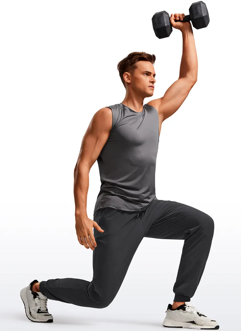 Lightweight Water Resistant Athletic Joggers with Zip Pockets 31"
