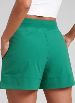 Linerless High Rise V Slit Pocket Shorts 4