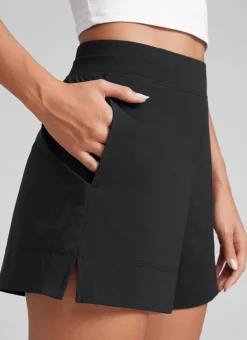 Linerless High Rise V Slit Pocket Shorts 4