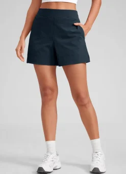 Linerless High Rise V Slit Pocket Shorts 4
