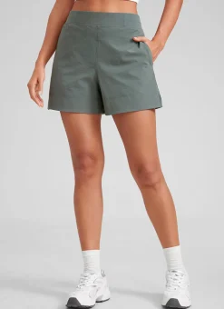 Linerless High Rise V Slit Pocket Shorts 4