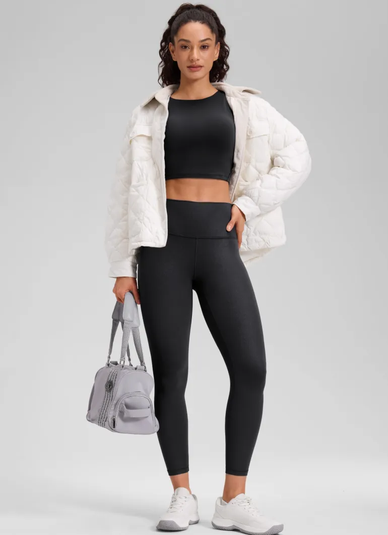 Matte Faux Leather Legging 25''