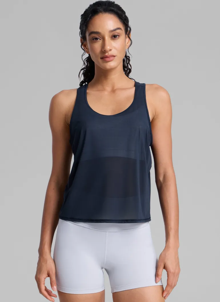 Mesh Relaxed Fit Workout Breathable Tank
