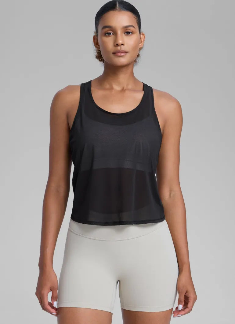 Mesh Relaxed Fit Workout Breathable Tank