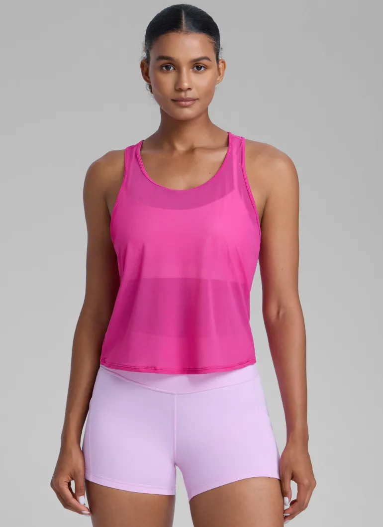 Mesh Relaxed Fit Workout Breathable Tank