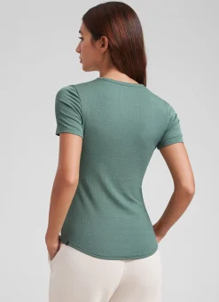 Modal Crew Neck Ribbed Short Sleeve