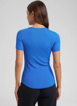 Modal Crew Neck Ribbed Short Sleeve