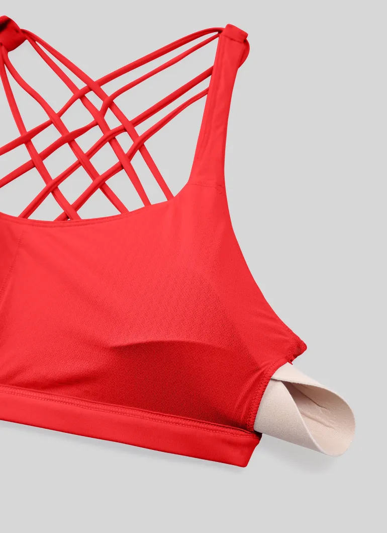 Nakedfeel Low Cut Strappy Bra (8 Straps)