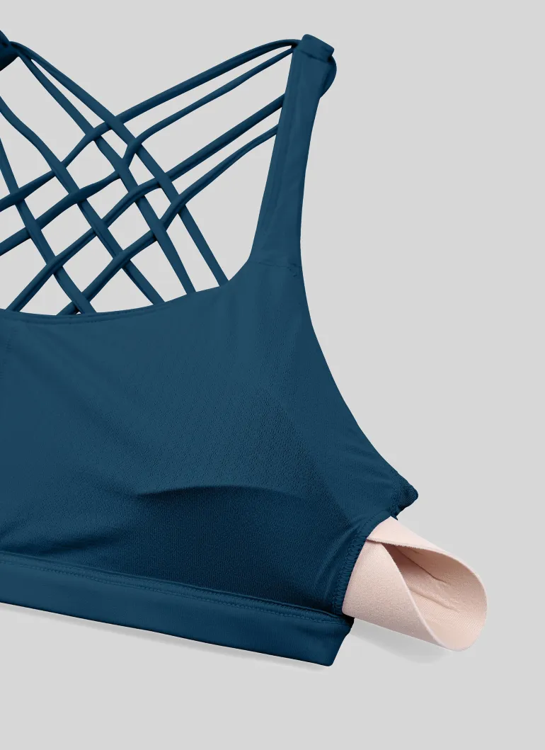 Nakedfeel Low Cut Strappy Bra (8 Straps)