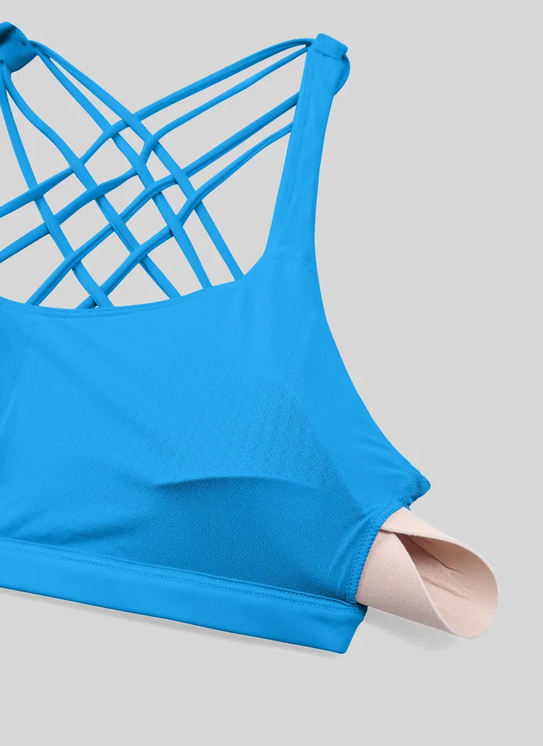 Nakedfeel Low Cut Strappy Bra (8 Straps)