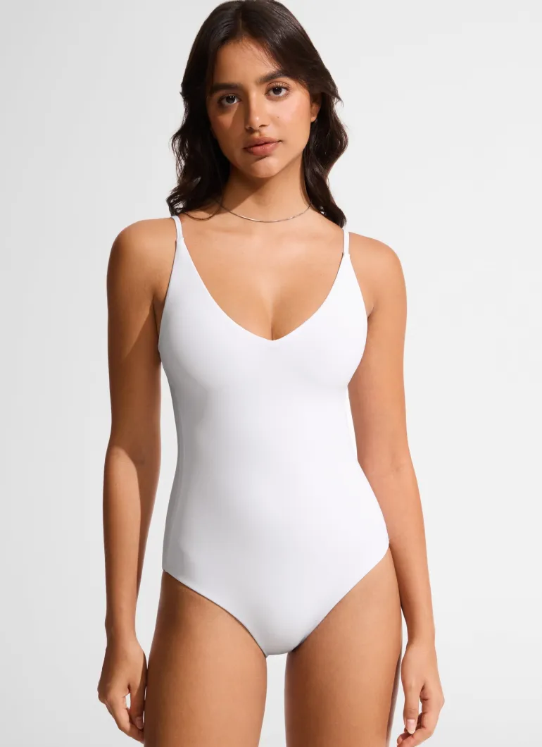Nexfeel V Neck One Piece Swimsuit