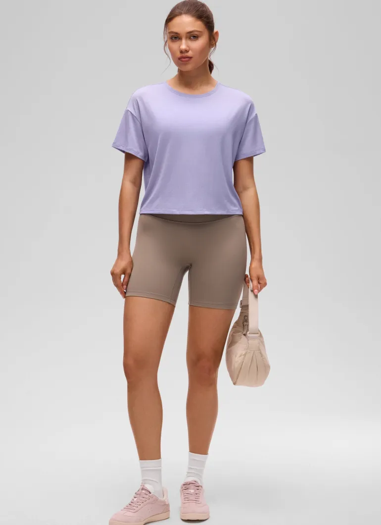 Open Back Cropped Short Sleeve