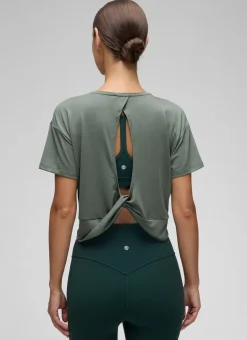 Open Back Cropped Short Sleeve