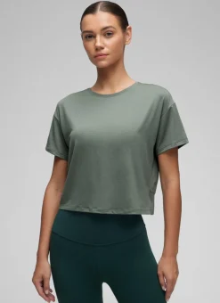 Open Back Cropped Short Sleeve