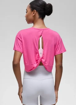 Open Back Cropped Short Sleeve