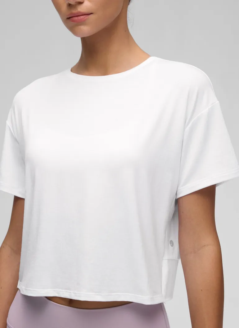 Open Back Cropped Short Sleeve