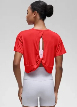 Open Back Cropped Short Sleeve