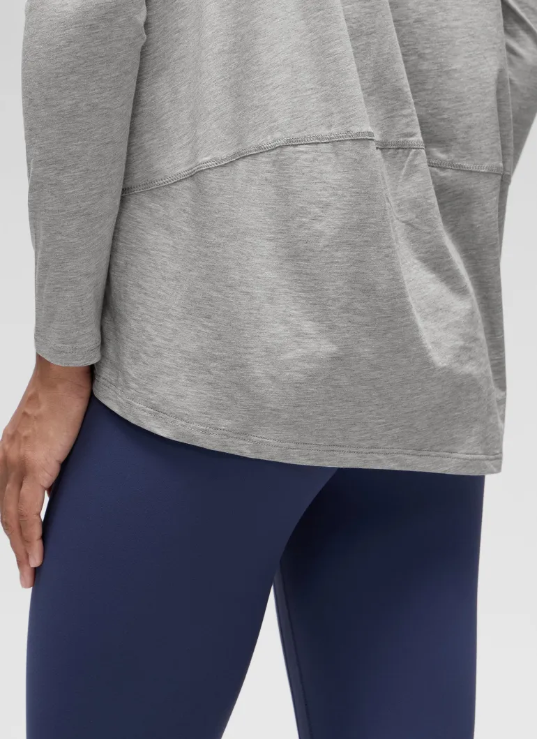 Pima Cotton Boat Neck Long Sleeve