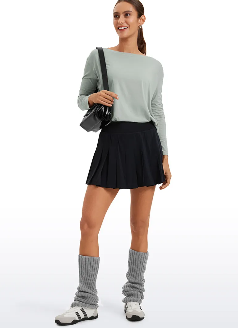 Pima Cotton Boat Neck Long Sleeve