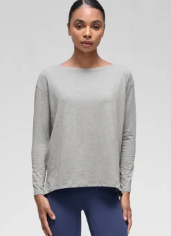 Pima Cotton Boat Neck Long Sleeve