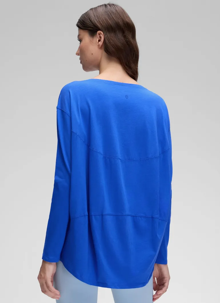 Pima Cotton Boat Neck Long Sleeve
