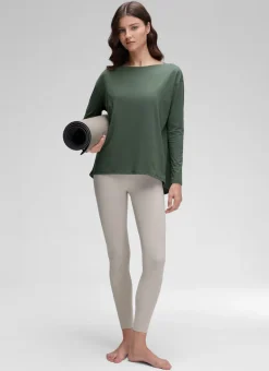 Pima Cotton Boat Neck Long Sleeve