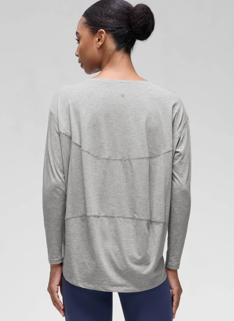 Pima Cotton Boat Neck Long Sleeve