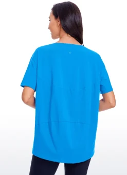 Pima Cotton Boat Neck Short Sleeve